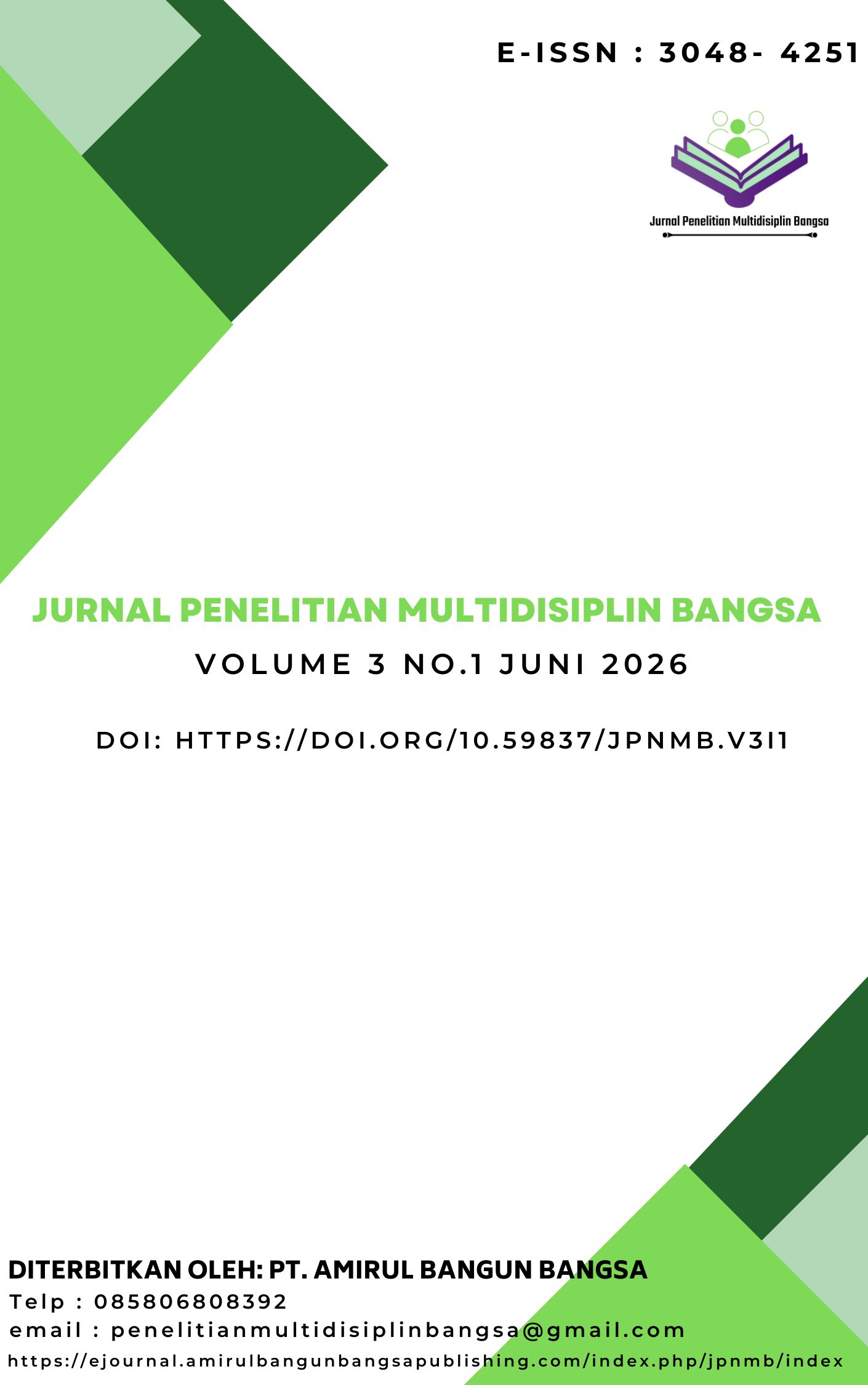					View Vol. 3 No. 1 (2026): Juni
				